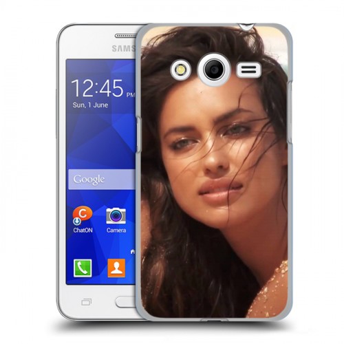 Дизайнерский пластиковый чехол для Samsung Galaxy Core 2 Ирина Шейк