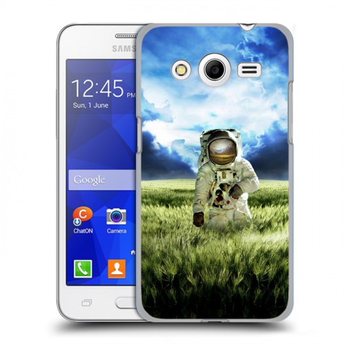 Дизайнерский пластиковый чехол для Samsung Galaxy Core 2 Космонавт