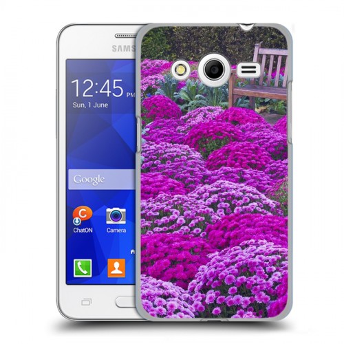 Дизайнерский пластиковый чехол для Samsung Galaxy Core 2 Хризантемы