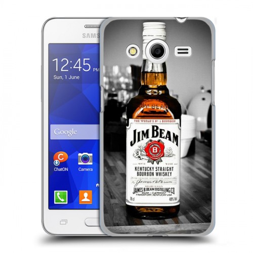 Дизайнерский пластиковый чехол для Samsung Galaxy Core 2 Jim Beam