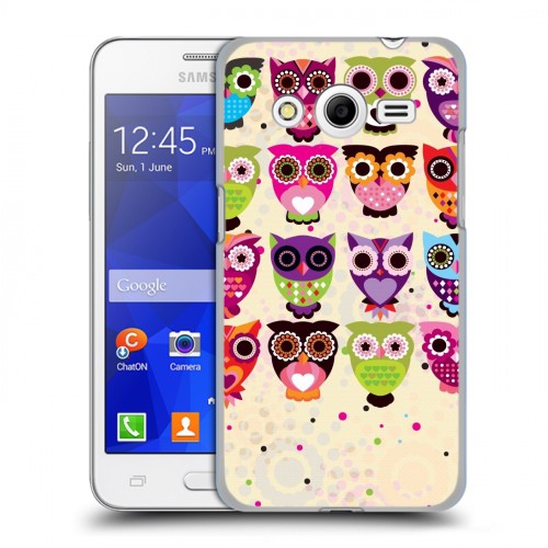 Дизайнерский пластиковый чехол для Samsung Galaxy Core 2 Совы