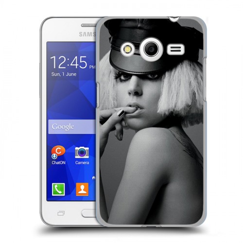 Дизайнерский пластиковый чехол для Samsung Galaxy Core 2 Леди Гага