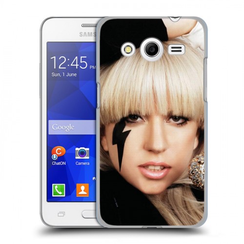 Дизайнерский пластиковый чехол для Samsung Galaxy Core 2 Леди Гага