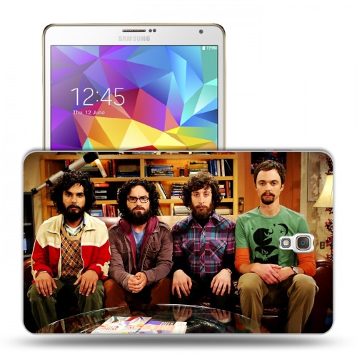 Дизайнерский силиконовый чехол для Samsung Galaxy Tab S 8.4 Теория большого взрыва 