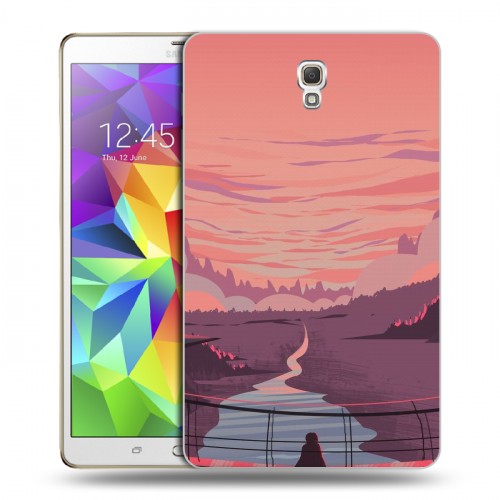 Дизайнерский силиконовый чехол для Samsung Galaxy Tab S 8.4 Романтика путешествий