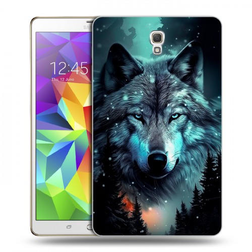 Дизайнерский силиконовый чехол для Samsung Galaxy Tab S 8.4 Волк и луна