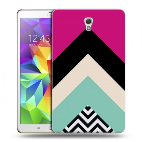 Дизайнерский силиконовый чехол для Samsung Galaxy Tab S 8.4 Блоки шевроны