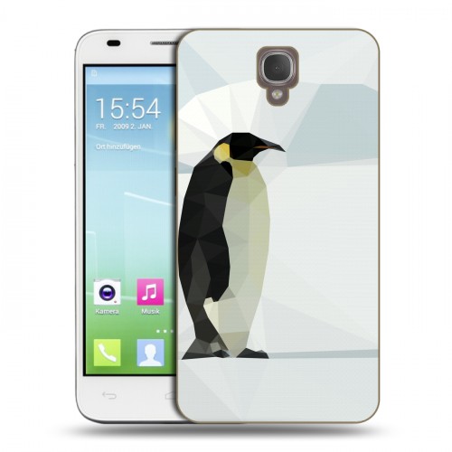 Дизайнерский пластиковый чехол для Alcatel One Touch Idol 2 S Пингвины