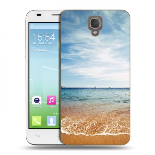 Дизайнерский пластиковый чехол для Alcatel One Touch Idol 2 S пляж