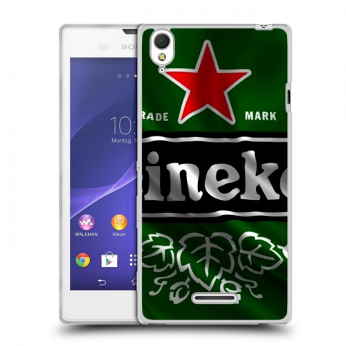 Дизайнерский пластиковый чехол для Sony Xperia T3 Heineken