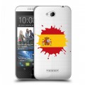 Полупрозрачный дизайнерский силиконовый чехол для HTC Desire 616 флаг Испании
