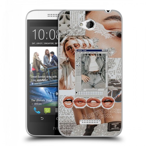 Дизайнерский пластиковый чехол для HTC Desire 616 Коллаж
