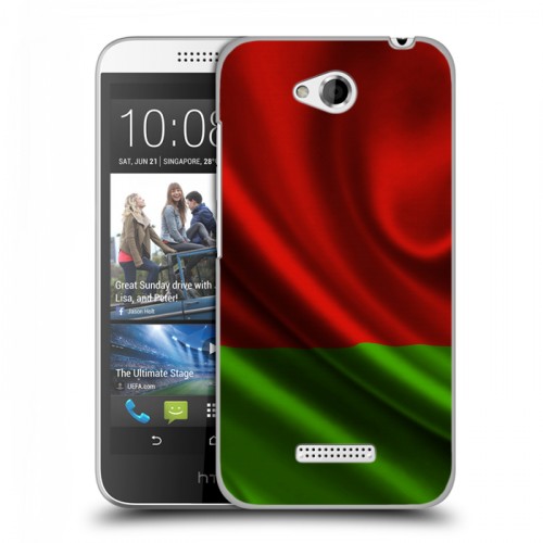 Дизайнерский пластиковый чехол для HTC Desire 616 Флаг Белоруссии