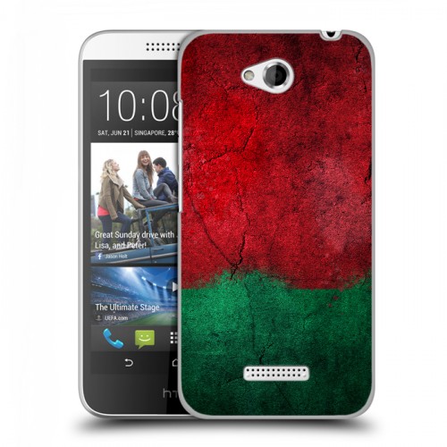 Дизайнерский силиконовый чехол для HTC Desire 616 Флаг Белоруссии