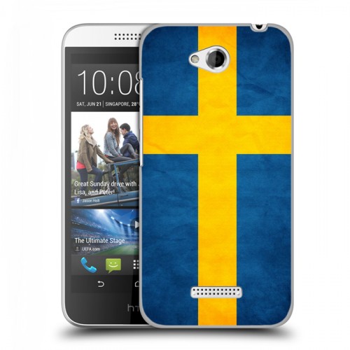 Дизайнерский силиконовый чехол для HTC Desire 616 Флаг Швеции