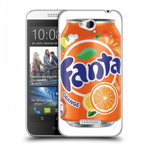 Дизайнерский пластиковый чехол для HTC Desire 616 Fanta