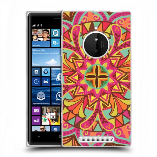 Дизайнерский пластиковый чехол для Nokia Lumia 830 Кислотные мандалы