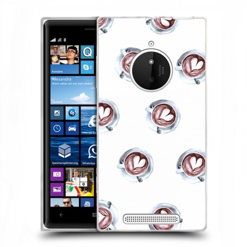 Дизайнерский пластиковый чехол для Nokia Lumia 830 кофе