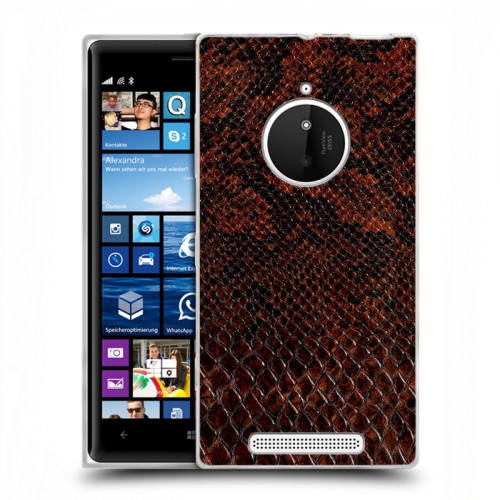 Дизайнерский пластиковый чехол для Nokia Lumia 830 Змеиная кожа