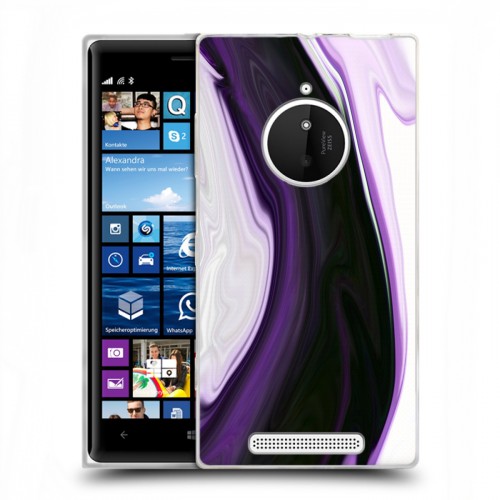 Дизайнерский пластиковый чехол для Nokia Lumia 830 Цветные агаты