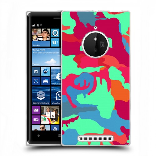 Дизайнерский пластиковый чехол для Nokia Lumia 830 Кислотный камуфляж