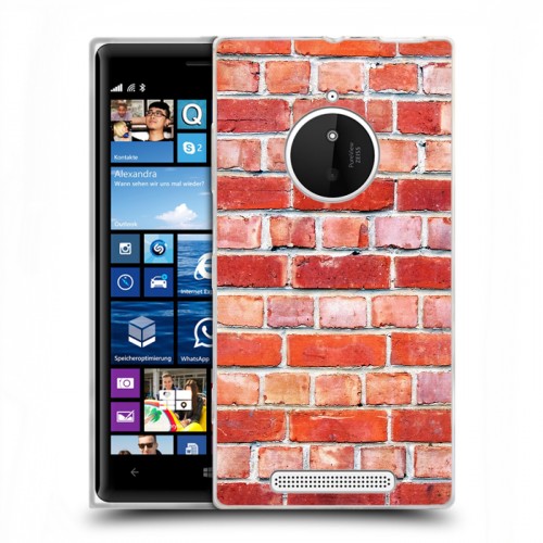 Дизайнерский пластиковый чехол для Nokia Lumia 830 Кирпич