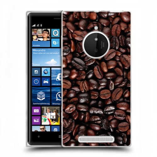 Дизайнерский пластиковый чехол для Nokia Lumia 830 кофе текстуры