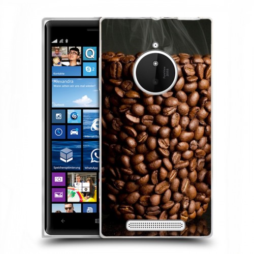 Дизайнерский пластиковый чехол для Nokia Lumia 830 кофе текстуры