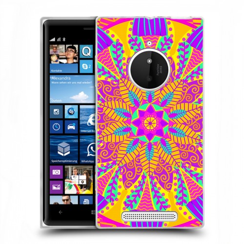 Дизайнерский пластиковый чехол для Nokia Lumia 830 Кислотные мандалы