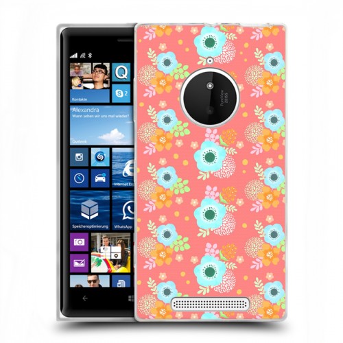 Дизайнерский пластиковый чехол для Nokia Lumia 830 Причудливые цветы