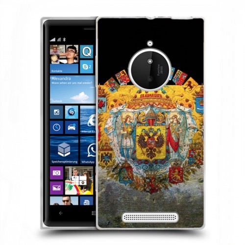 Дизайнерский пластиковый чехол для Nokia Lumia 830 Российский флаг