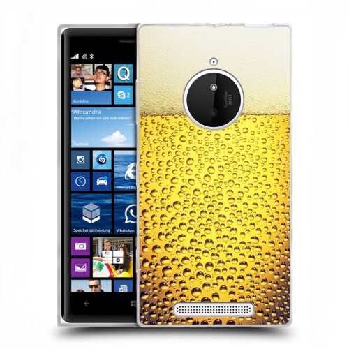 Дизайнерский пластиковый чехол для Nokia Lumia 830 Пузырьки пива