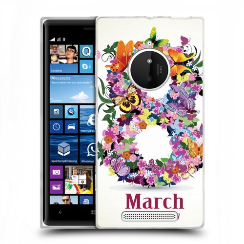 Дизайнерский пластиковый чехол для Nokia Lumia 830 8 марта