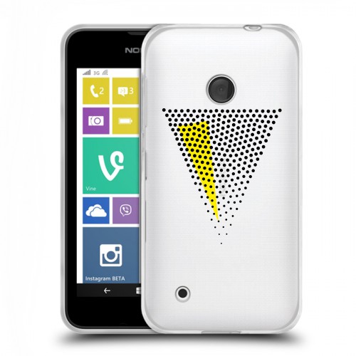 Полупрозрачный дизайнерский пластиковый чехол для Nokia Lumia 530 Абстракции 1