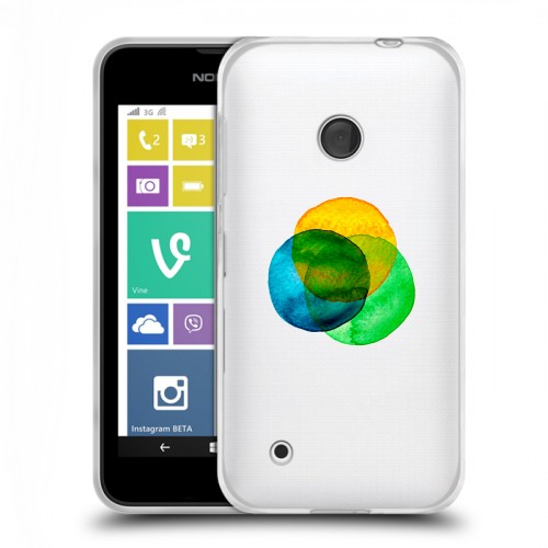Полупрозрачный дизайнерский пластиковый чехол для Nokia Lumia 530 Абстракции 5