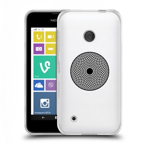 Полупрозрачный дизайнерский пластиковый чехол для Nokia Lumia 530 Абстракции 5