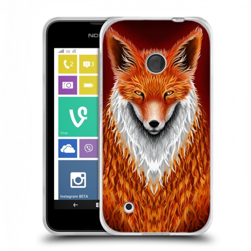 Дизайнерский пластиковый чехол для Nokia Lumia 530 Лиса