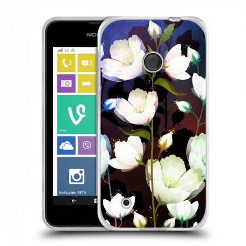 Дизайнерский пластиковый чехол для Nokia Lumia 530 Органические цветы