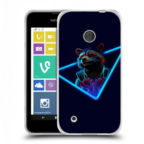 Дизайнерский пластиковый чехол для Nokia Lumia 530 Неоновые супергерои