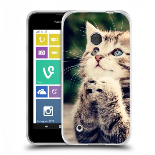 Дизайнерский пластиковый чехол для Nokia Lumia 530 Котята