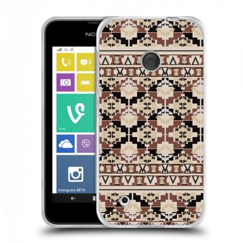 Дизайнерский пластиковый чехол для Nokia Lumia 530 Ацтек камуфляж
