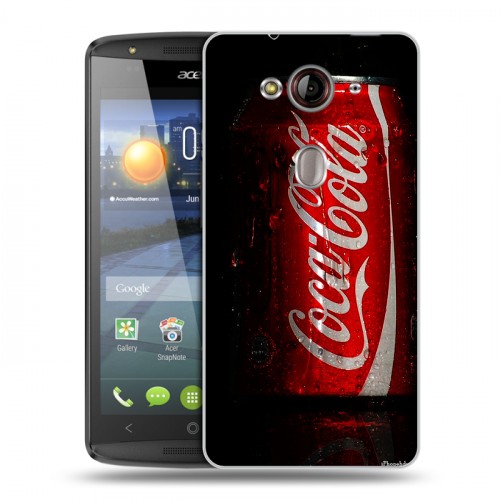 Дизайнерский пластиковый чехол для Acer Liquid E3 Coca-cola