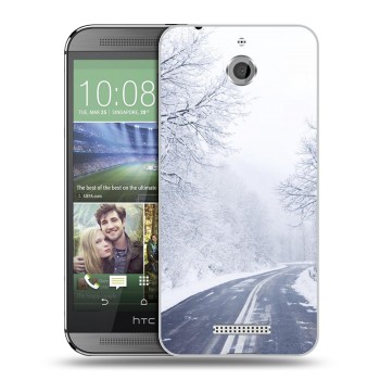 Дизайнерский силиконовый чехол для HTC Desire 510 зима (на заказ)