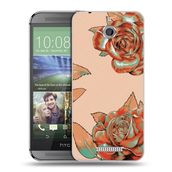 Дизайнерский силиконовый чехол для HTC Desire 510 Цветочный арт-деко (на заказ)
