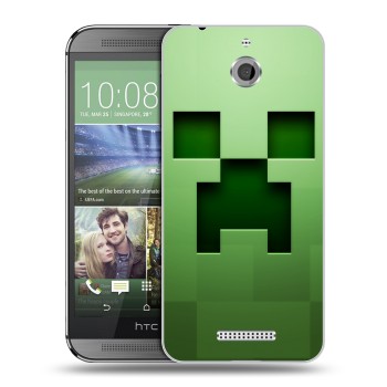 Дизайнерский силиконовый чехол для HTC Desire 510 Minecraft (на заказ)