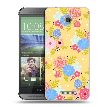 Дизайнерский силиконовый чехол для HTC Desire 510 Причудливые цветы (на заказ)