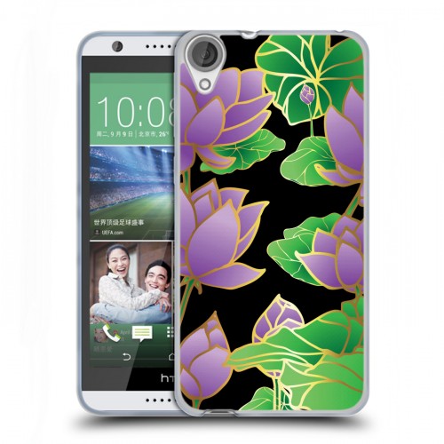 Дизайнерский силиконовый чехол для HTC Desire 820 Люксовые цветы