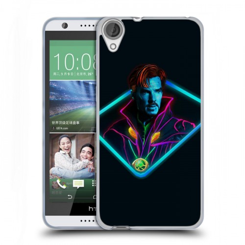Дизайнерский силиконовый чехол для HTC Desire 820 Неоновые супергерои