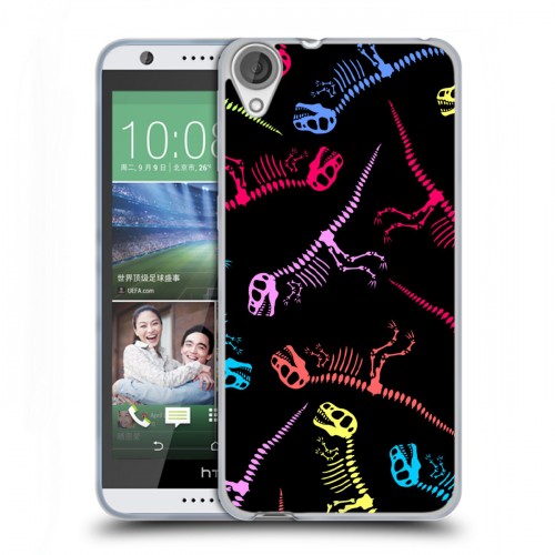 Дизайнерский силиконовый чехол для HTC Desire 820 Узоры динозавров