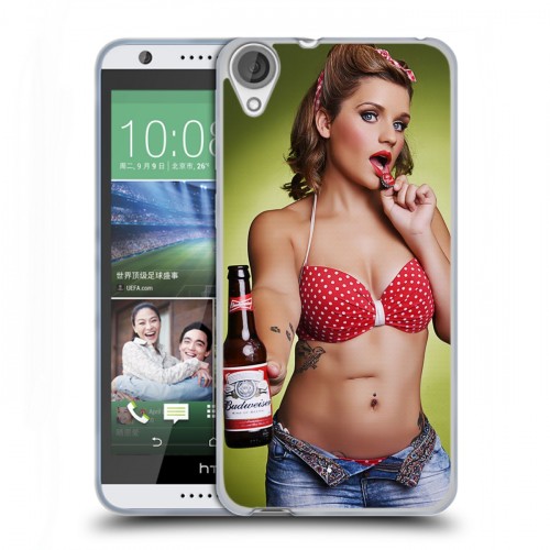 Дизайнерский силиконовый чехол для HTC Desire 820 Budweiser